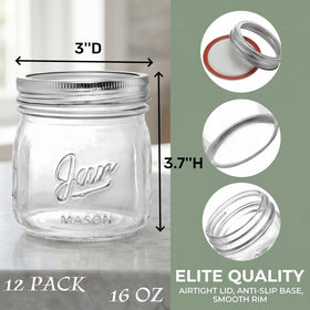 Lyellfe airtight silver lids on jars keep contents fresh.
