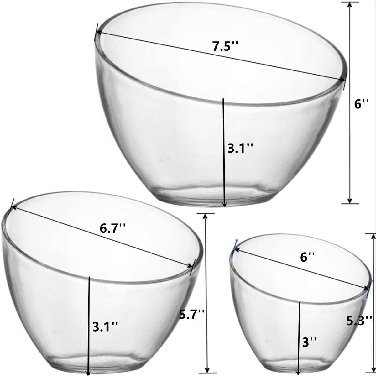 Lyellfe clear salad bowls highlight crystal-clear acrylic ideal for fresh produce.