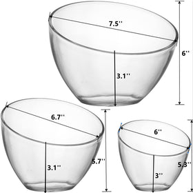 Lyellfe clear salad bowls highlight crystal-clear acrylic ideal for fresh produce.