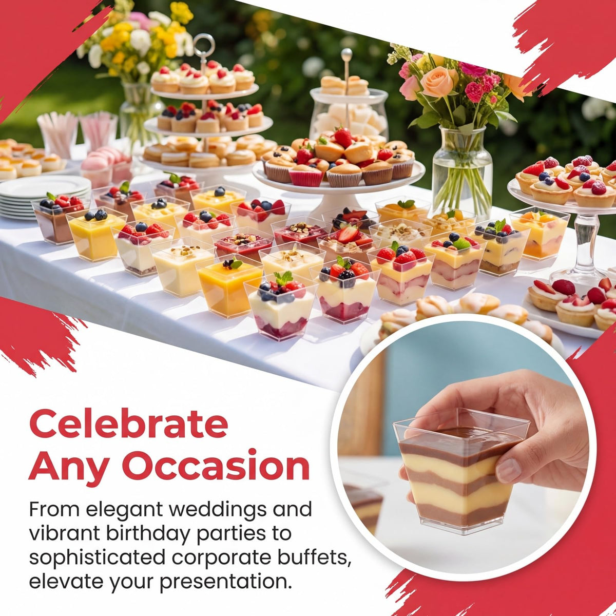 Lyellfe ice cream tasting cups offer convenient portions for outdoor gatherings.