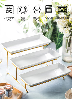 LYEOBOH 3-tier stand side view showing compact, elegant table presence
