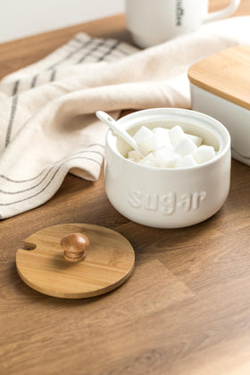 LYEOBOH sugar bowl on a countertop ready for everyday use.