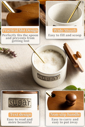 LYEOBOH sugar bowl on kitchen counter complements farmhouse decor