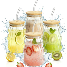 Lyghei 4-pack tumbler with lid and straw, ideal for on-the-go cold drinks.