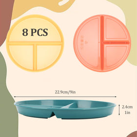LYHLYA 3-compartment portion-control plate keeps meals organized and balanced.