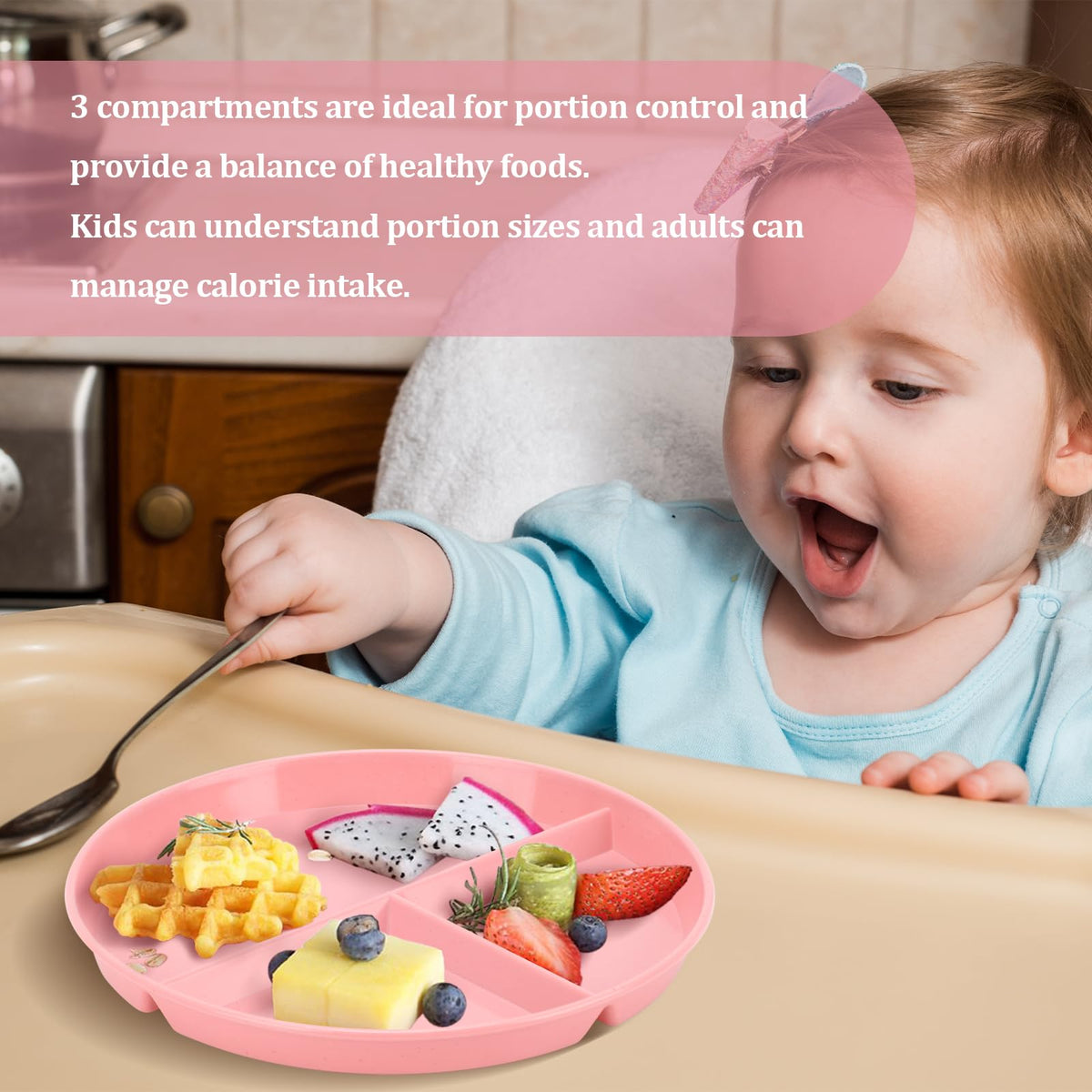 LYHLYA BPA-free microwave-safe plate ideal for quick reheats.