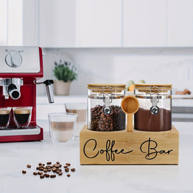 LYHLYA kitchen-ready canister set enhances countertop organization.