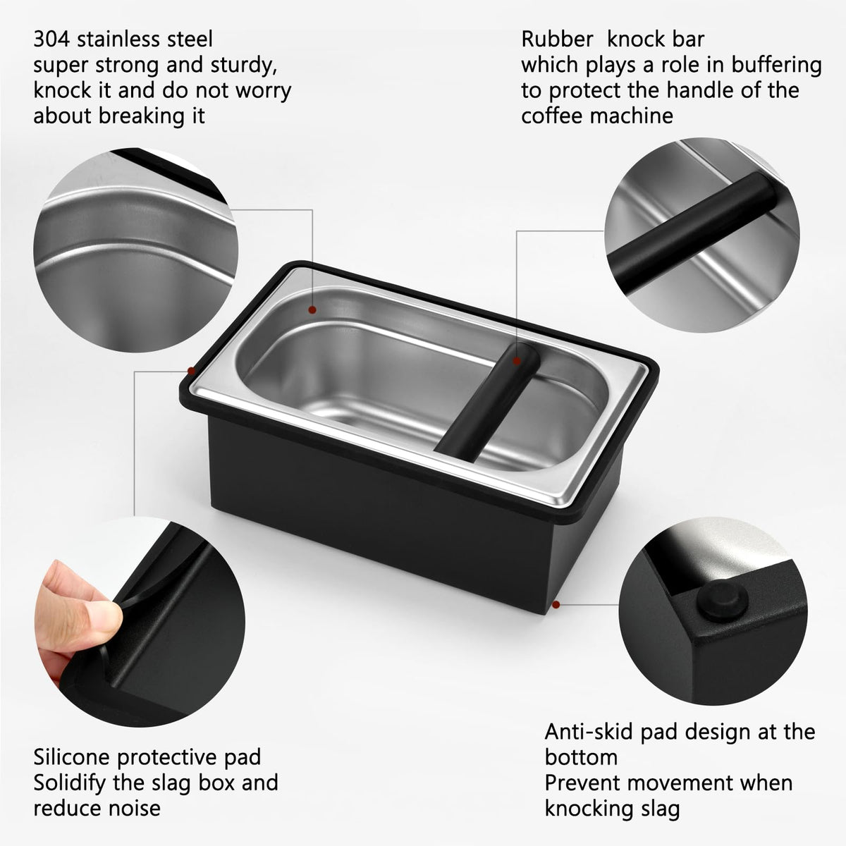 LYHLYA knock box rubber-tapped-rod reduces noise during use