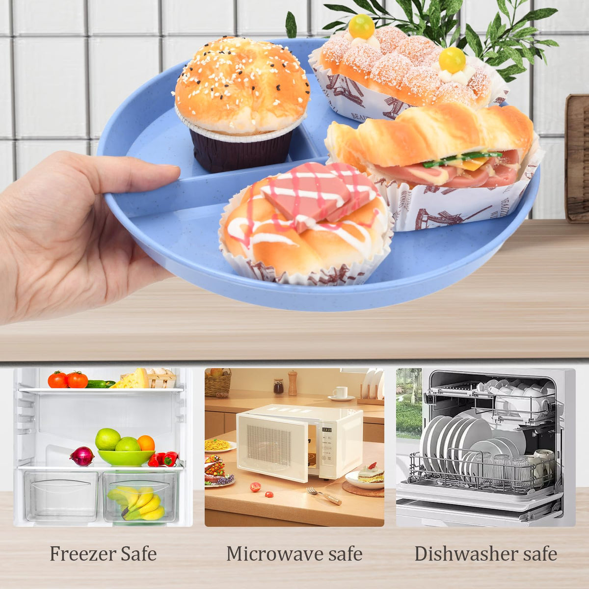 LYHLYA Stackable outdoor dinnerware plate for camping and travel.