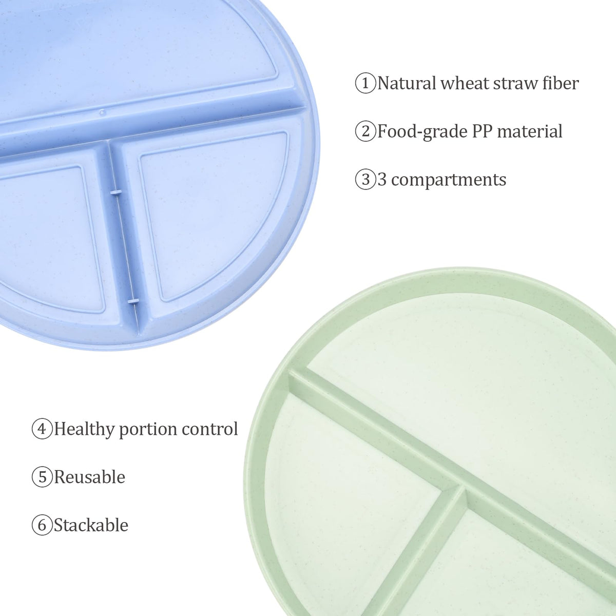LYHLYA Wheat straw durable plate combines eco-friendly materials with a lightweight feel.