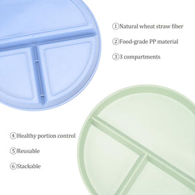 LYHLYA Wheat straw durable plate combines eco-friendly materials with a lightweight feel.