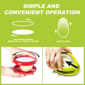LYLHZRMDGC tomato storage pod protects tomatoes and slows spoilage in fridge.