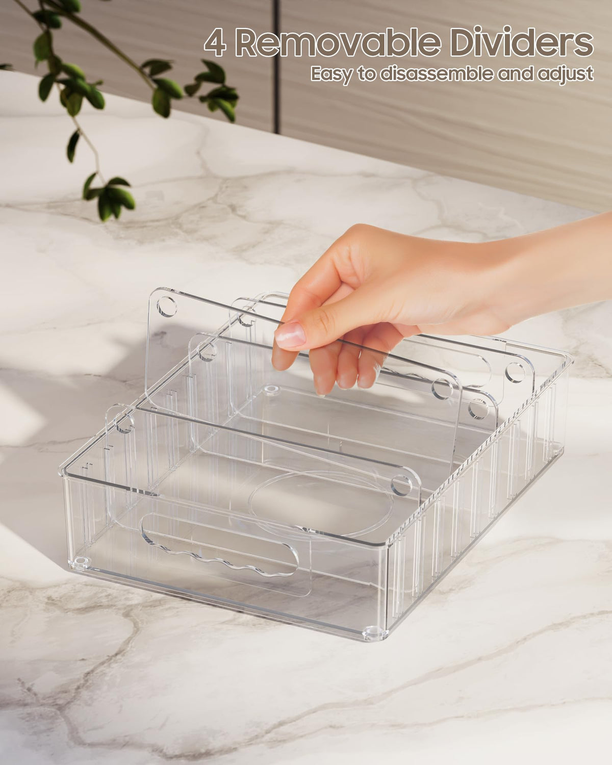 LYNG lid organizer has rounded corners for safe handling and lid protection.