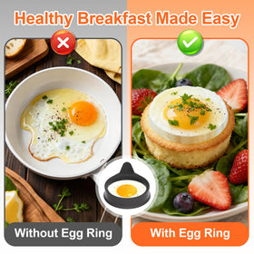 LYNG egg rings resist heat up to 500°F for versatile cooking.