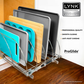 LYNK PROFESSIONAL baking sheets dividers organize pans, reducing clutter in your cabinet.