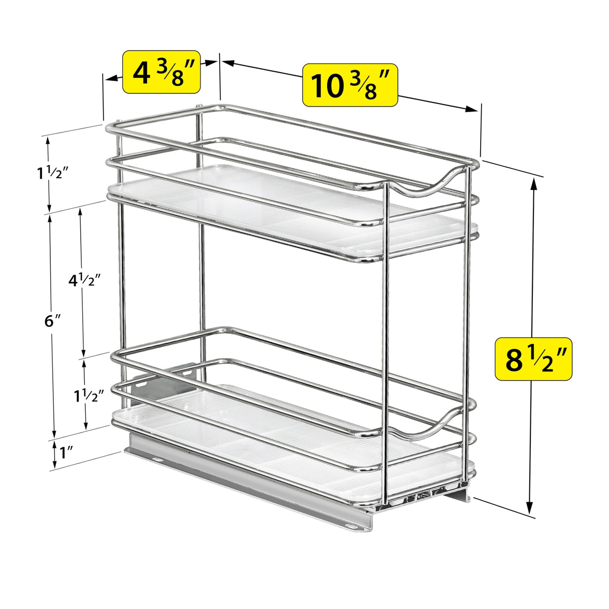 LYNK PROFESSIONAL brushed chrome finish for durable kitchen organization