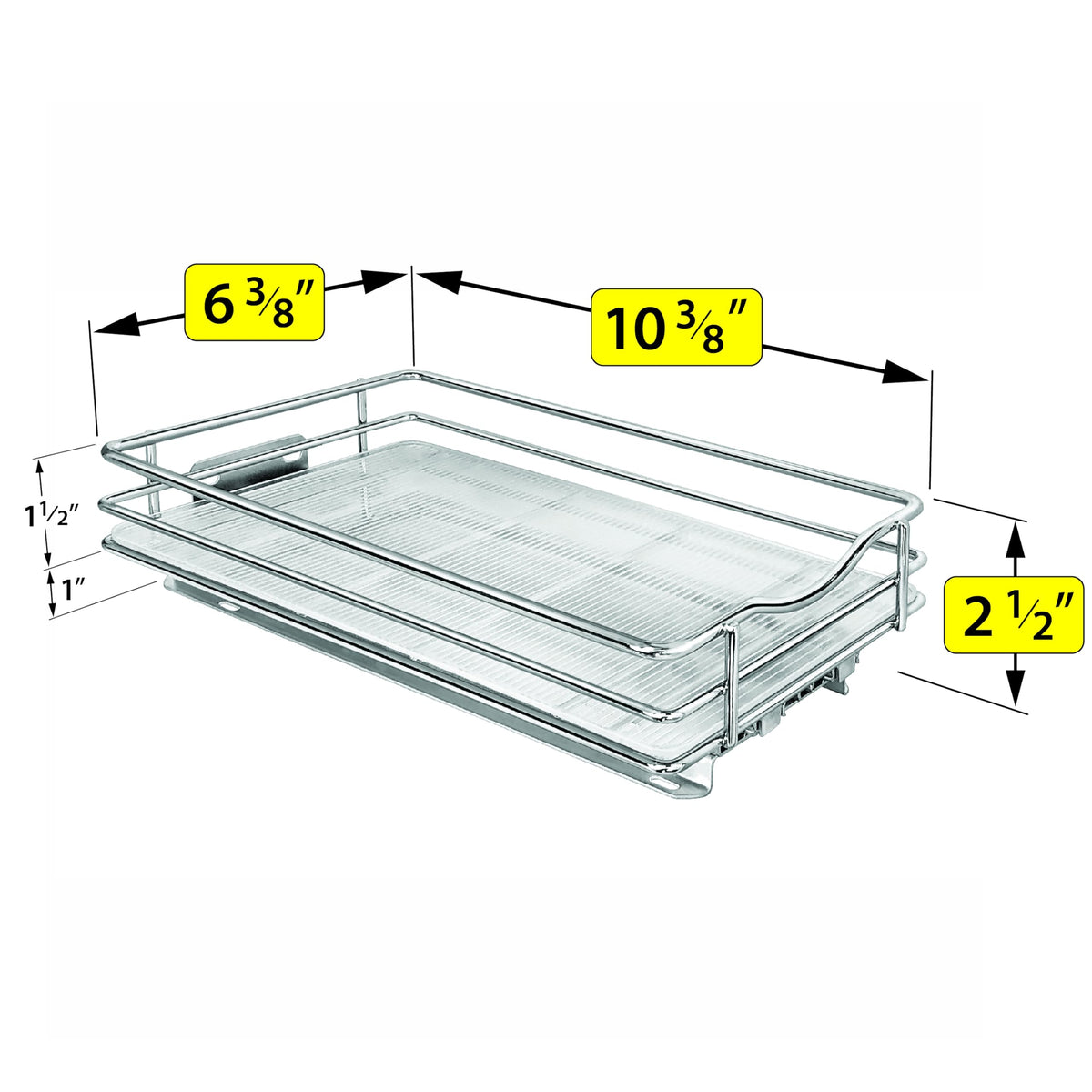LYNK PROFESSIONAL heavy-duty polymer tray guards spills and holds items securely.