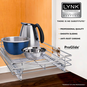 LYNK PROFESSIONAL slide-out drawer under sink provides organized storage