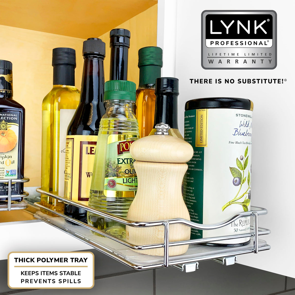 LYNK PROFESSIONAL easy mount design installs quickly behind cabinet doors.