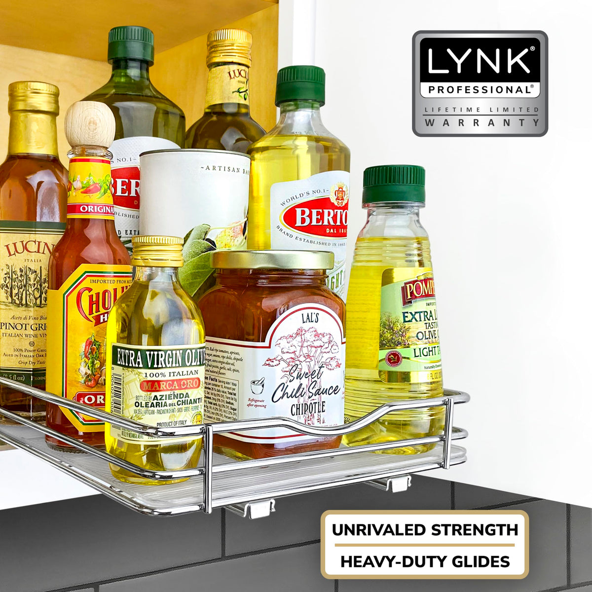 Secure spill-safeguard tray prevents small items from tipping.