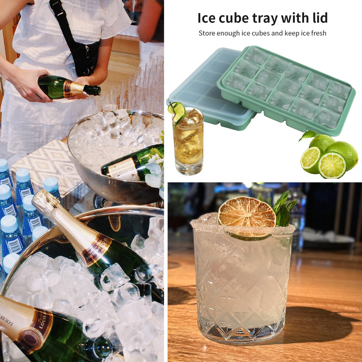 LYQOQYL lids seal in freshness and prevent freezer odors during storage.