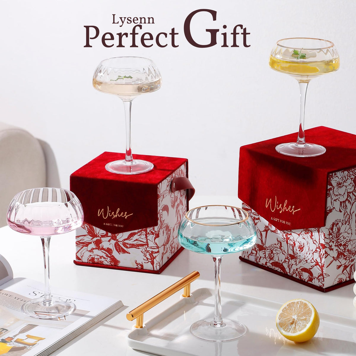 Lysenn vintage-design coupe glass exudes timeless charm for upscale dinners