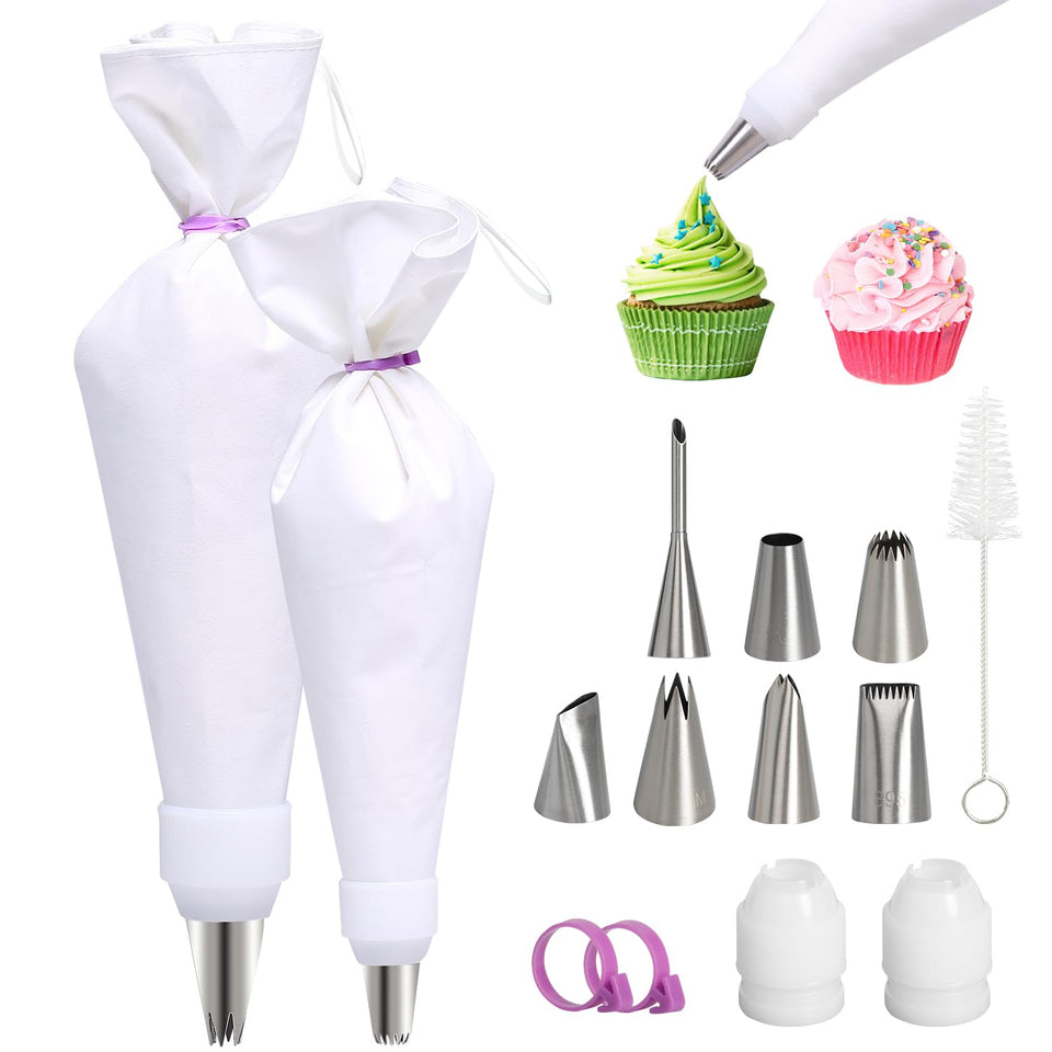 LYUOXINTG piping bags and tips set in use for precise cake decorating