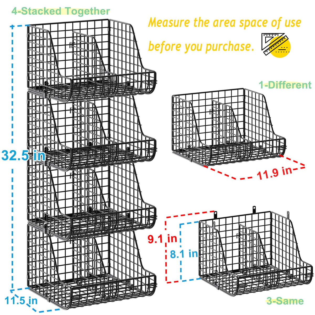 Lyuwanxian empty baskets ready for customizable kitchen organization.