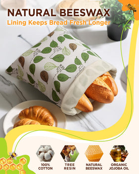 Lyvhoris bread bag triple-seal zipper provides an airtight freezer-safe storage.