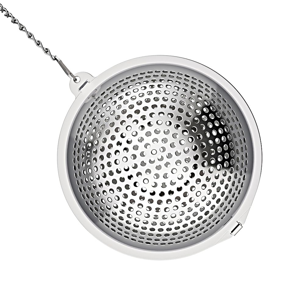 Lyxa SR tea ball with drip trays to catch spills