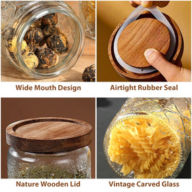 LYXFZQ cookies or oats stored in clear borosilicate glass for quick identification.