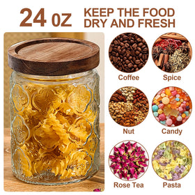 LYXFZQ decorative jar shown with cookies on a shelf for easy access