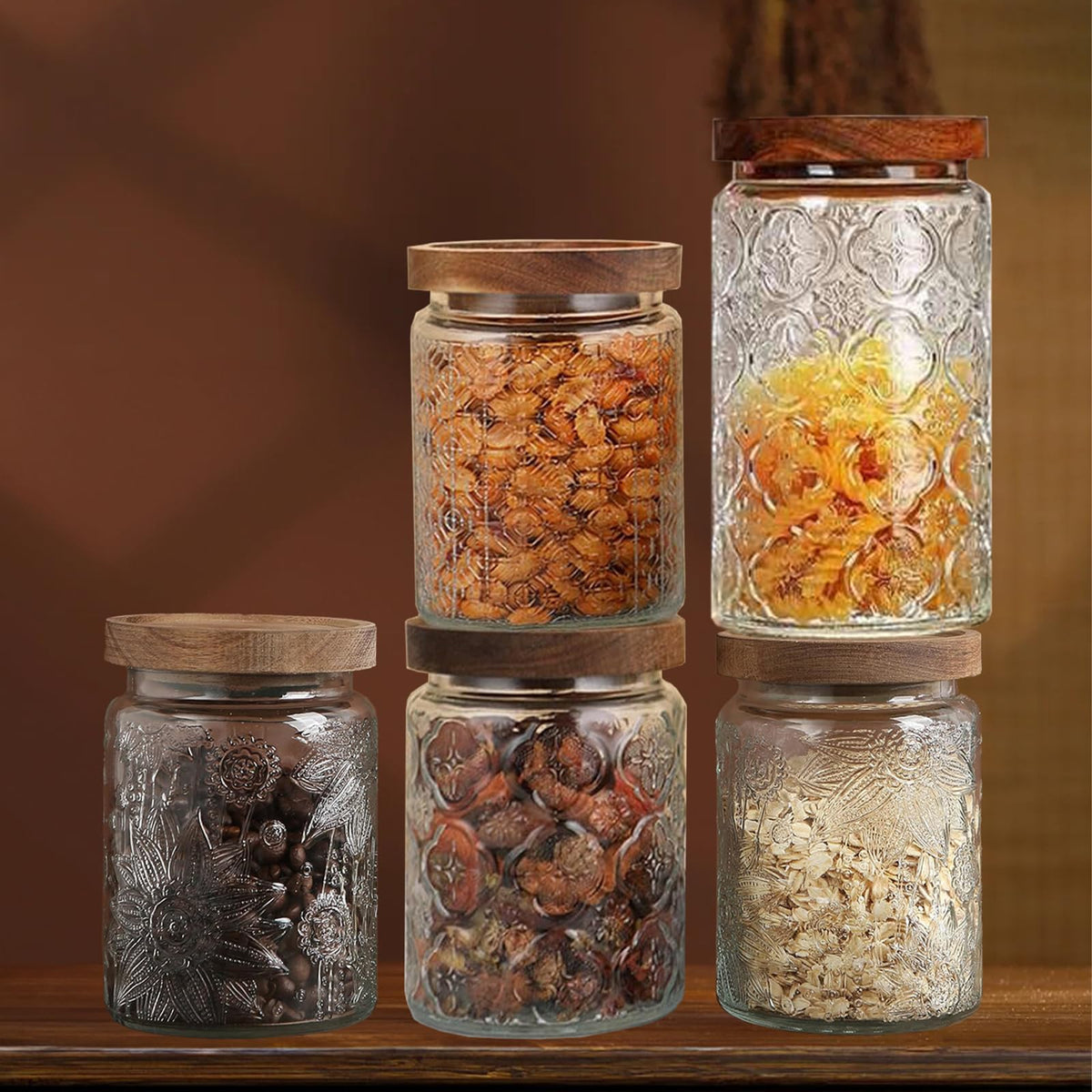 LYXFZQ decorative rustic kitchen jar complements farmhouse or modern decor on shelves.