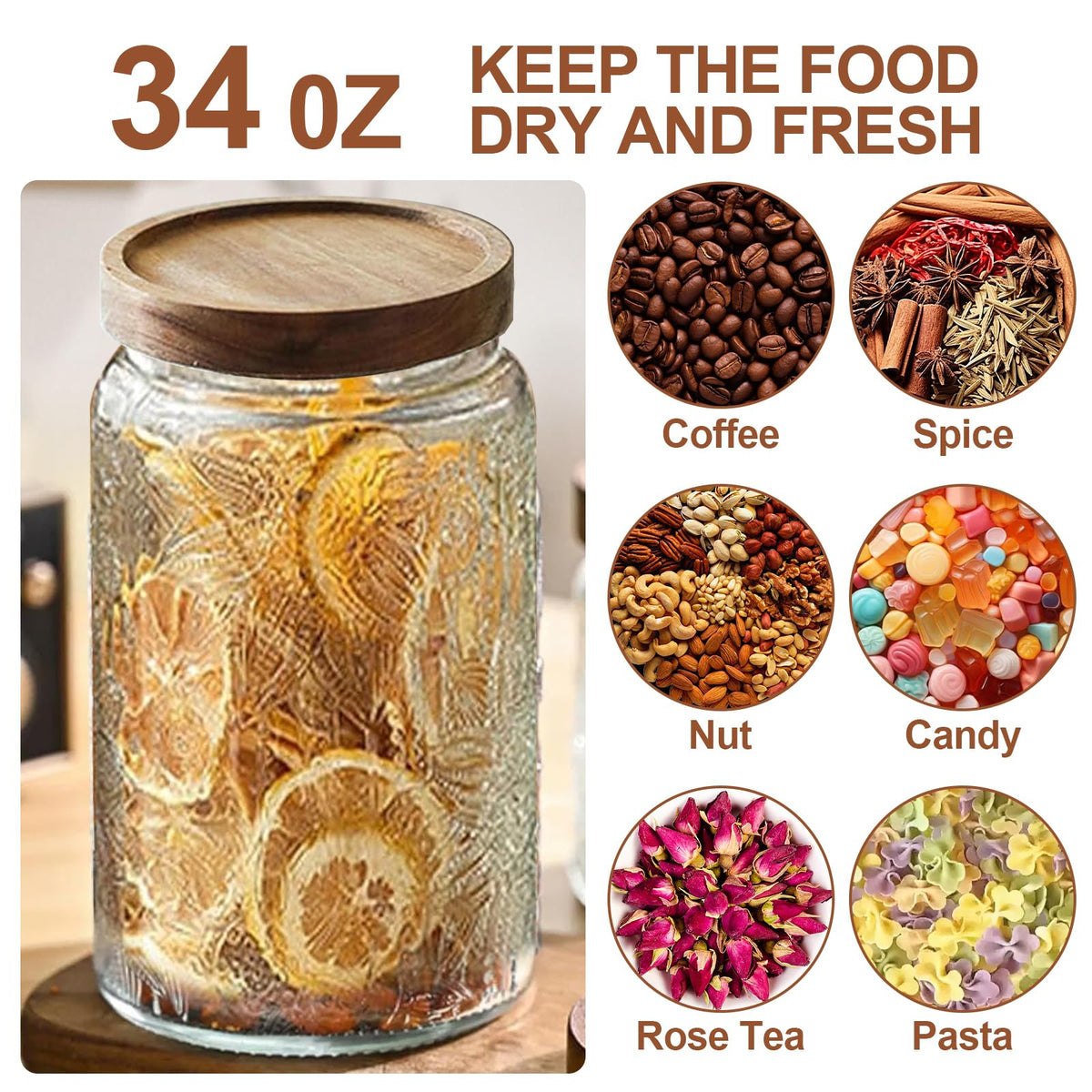 LYXFZQ kitchen counter display jar showing practical storage and easy access.