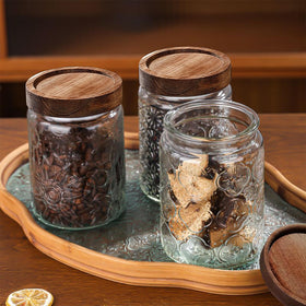 LYXFZQ pantry organization display featuring a jar collection