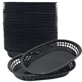 LyyGuanYoo fast food baskets 40-pack in black for easy serving