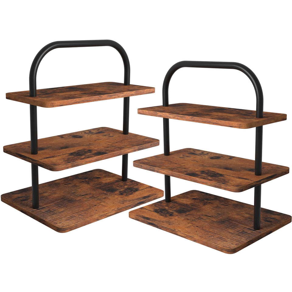 LZelriy Cupcake Stand 2-Pack base view shows spacious tiers for up to 50 cupcakes.