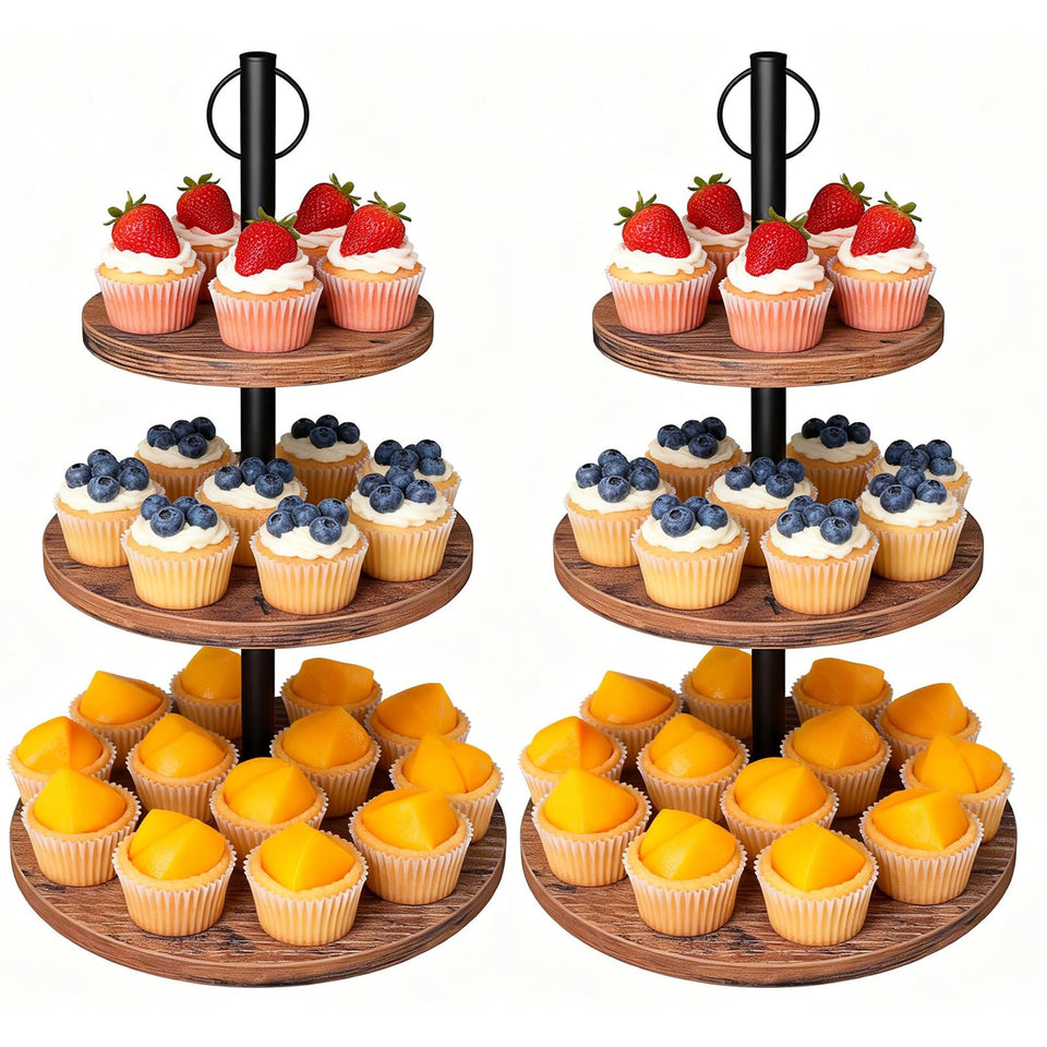 LZelriy cupcake stand 2-pack for double dessert display at events