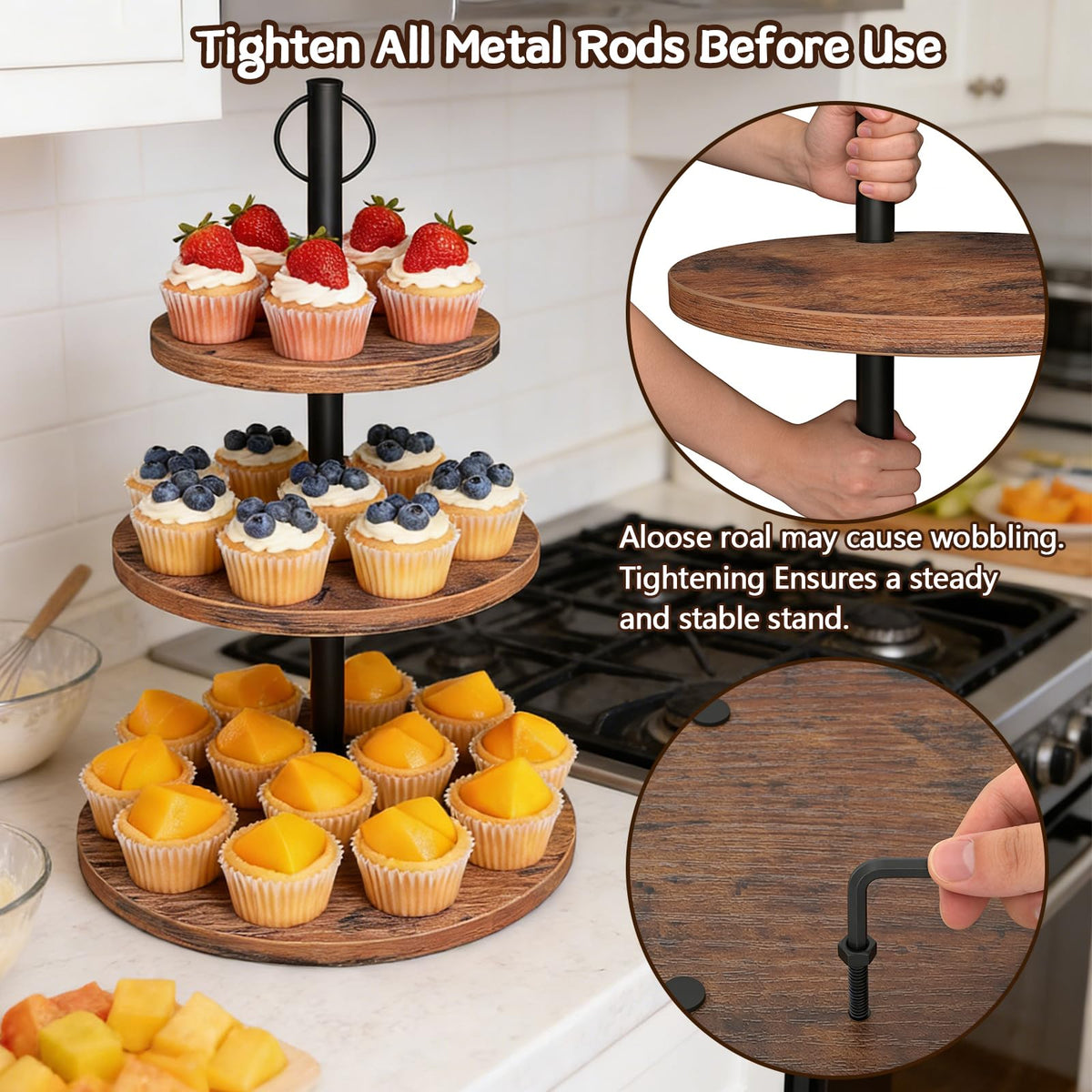 LZelriy moisture-resistant surface keeps the stand clean between uses