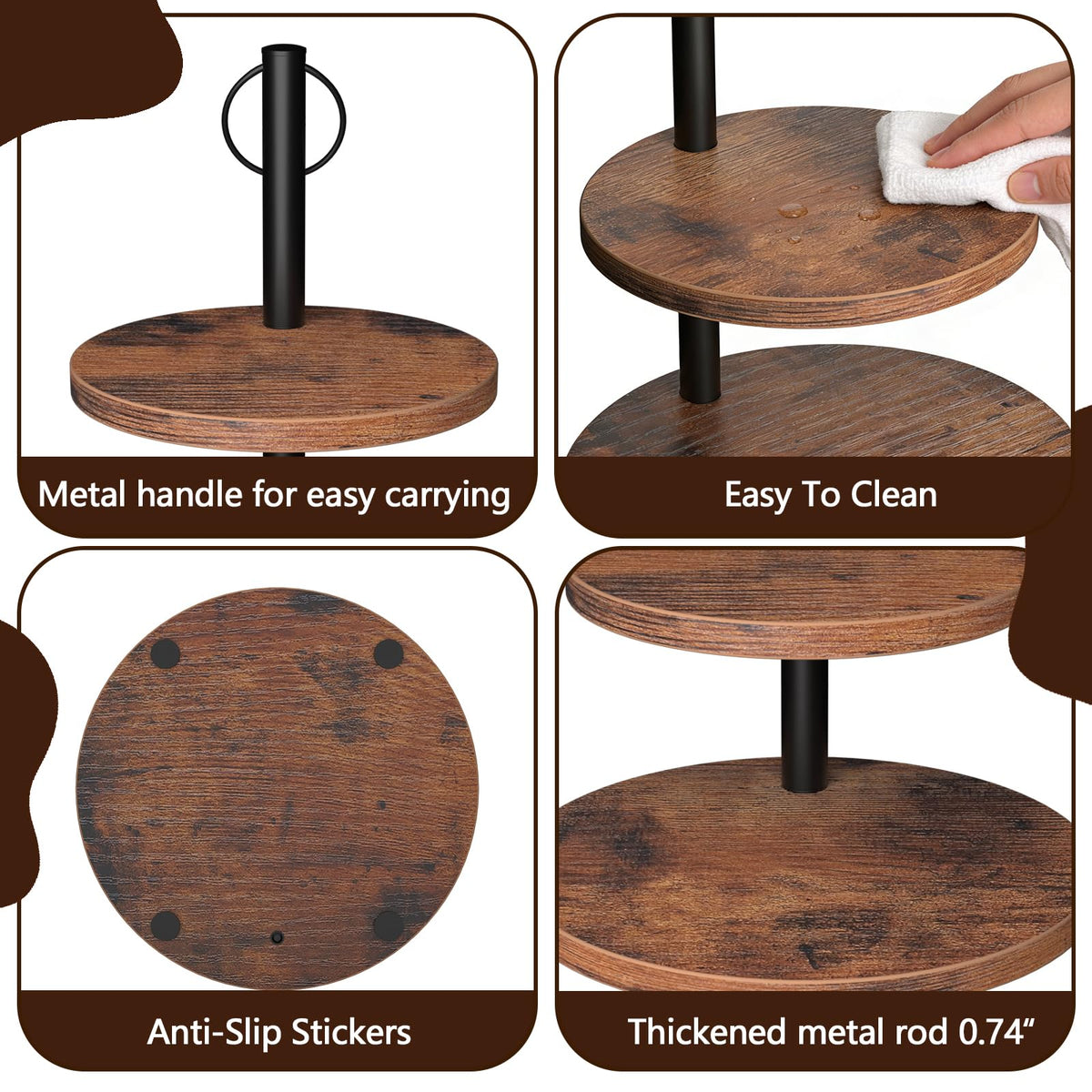 LZelriy versatile display for cupcakes, pastries, and appetizers