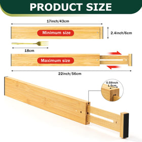 Lzerking adjustable divider extended to fit a long shallow drawer.