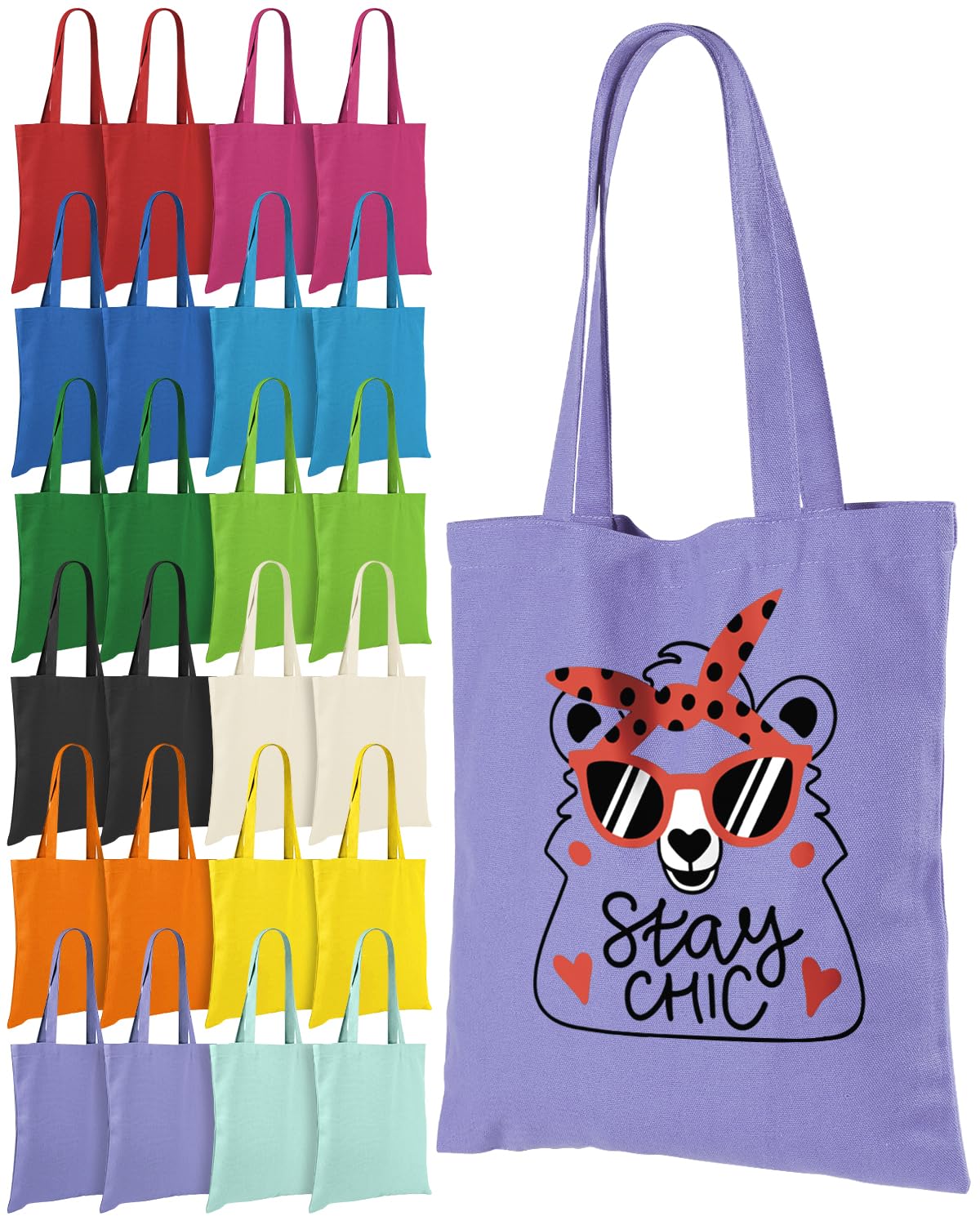 Lzerking canvas tote bag in blue, ideal for shopping trips and craft projects.