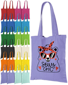 Lzerking canvas tote bag in blue, ideal for shopping trips and craft projects.
