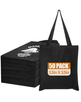 Lzerking canvas tote black main image, sturdy bulk bag ideal for teams and promotions.