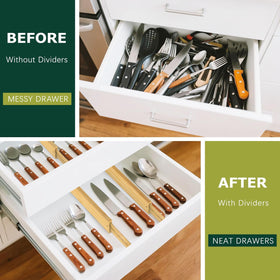Lzerking divider set used in a dresser to separate clothing.