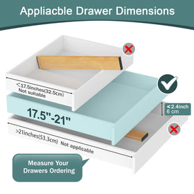 Lzerking divider ends with non-slip pads protecting the drawer surface.