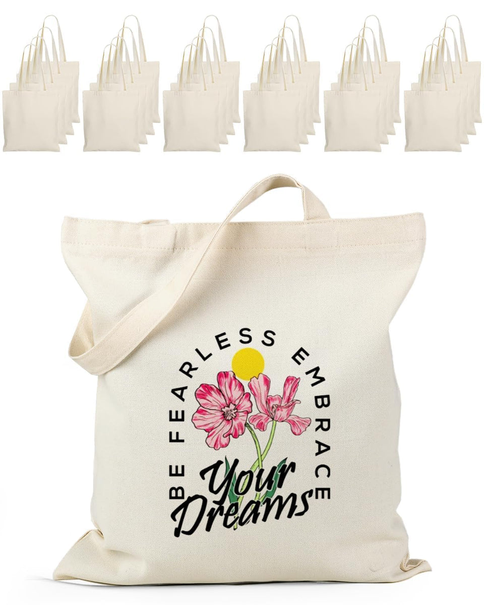 Lzerking large canvas tote reveals blank surface ready for customization and DIY projects.