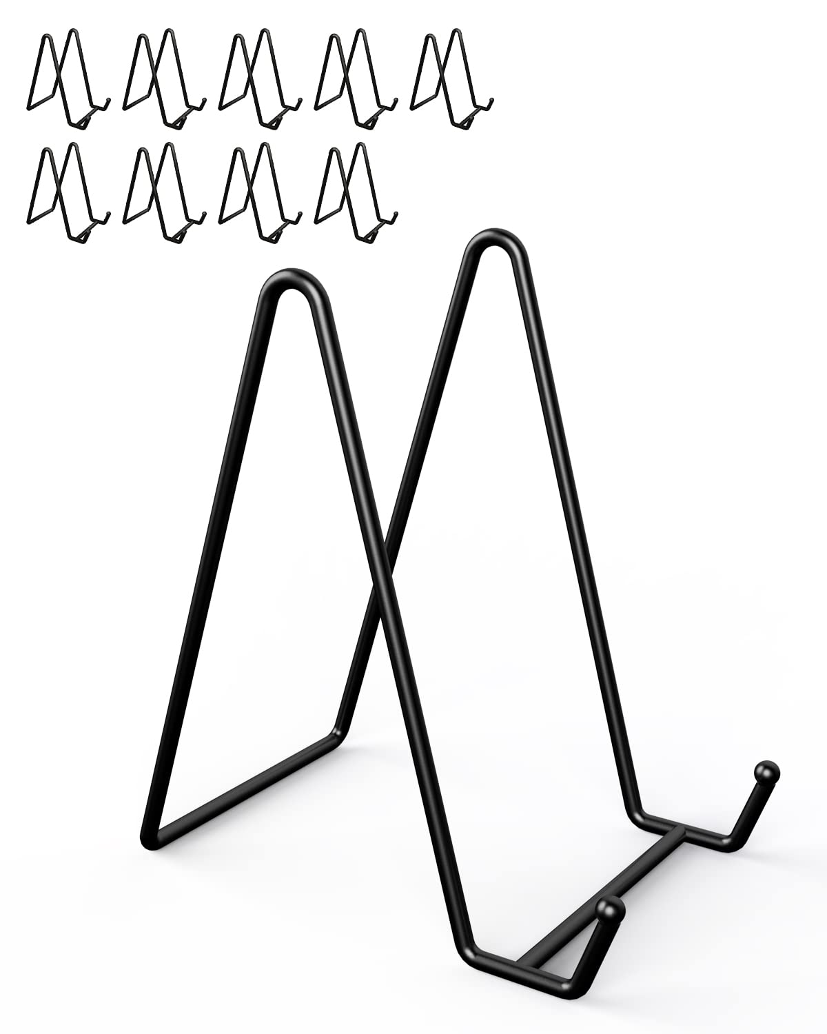 Lzerking plate stand 6-inch black keeps plates secure and stylish.