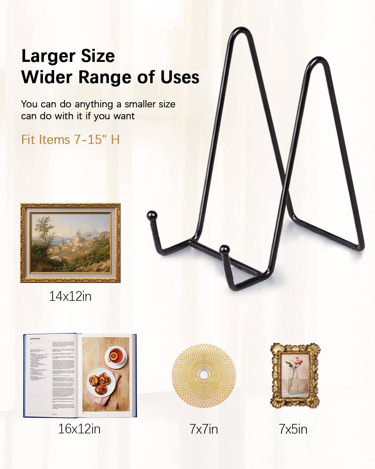 Lzerking tabletop art display stand ideal for canvases and keepsakes.