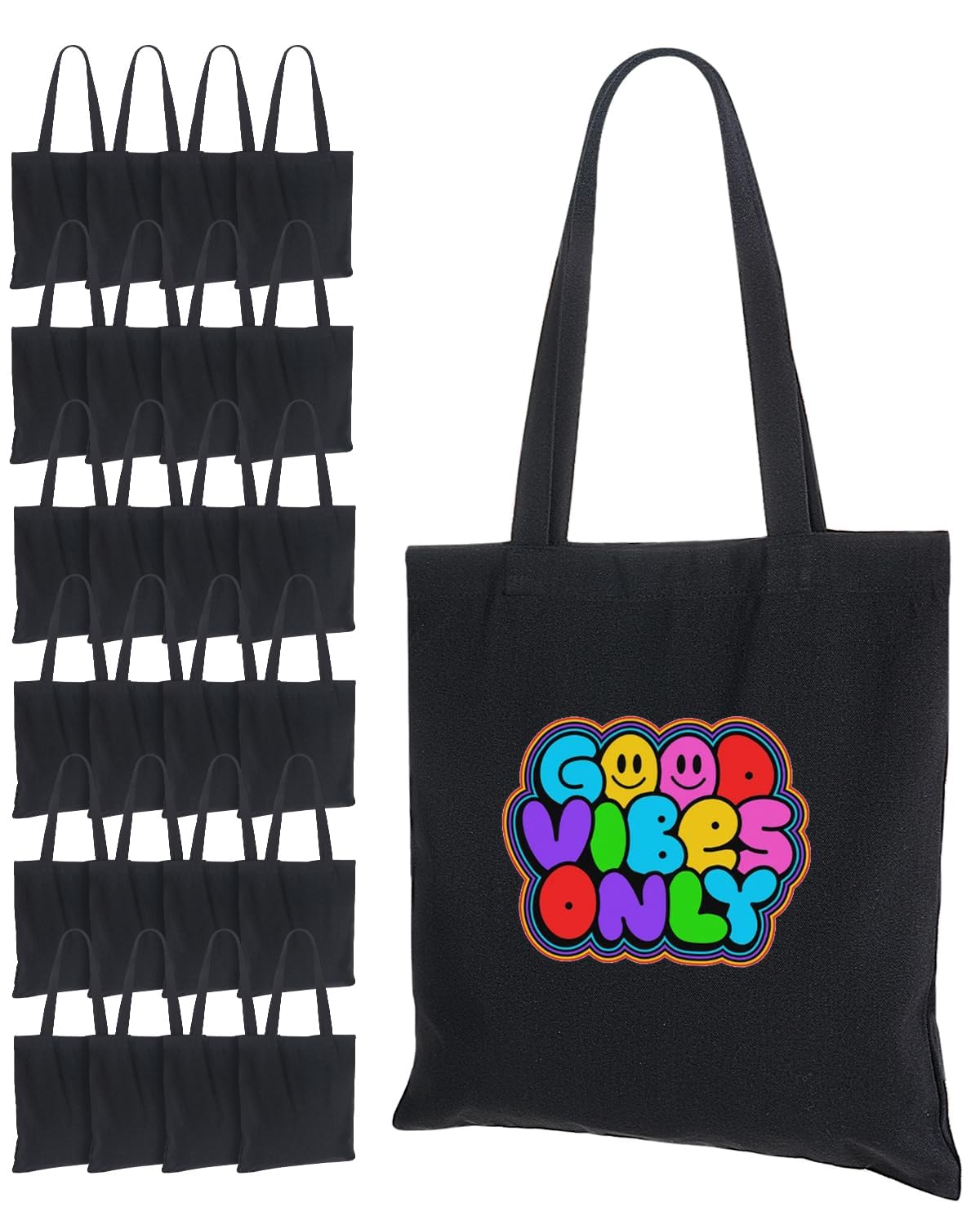 Lzerking tote with 10oz black canvas and sturdy stitching for daily use.